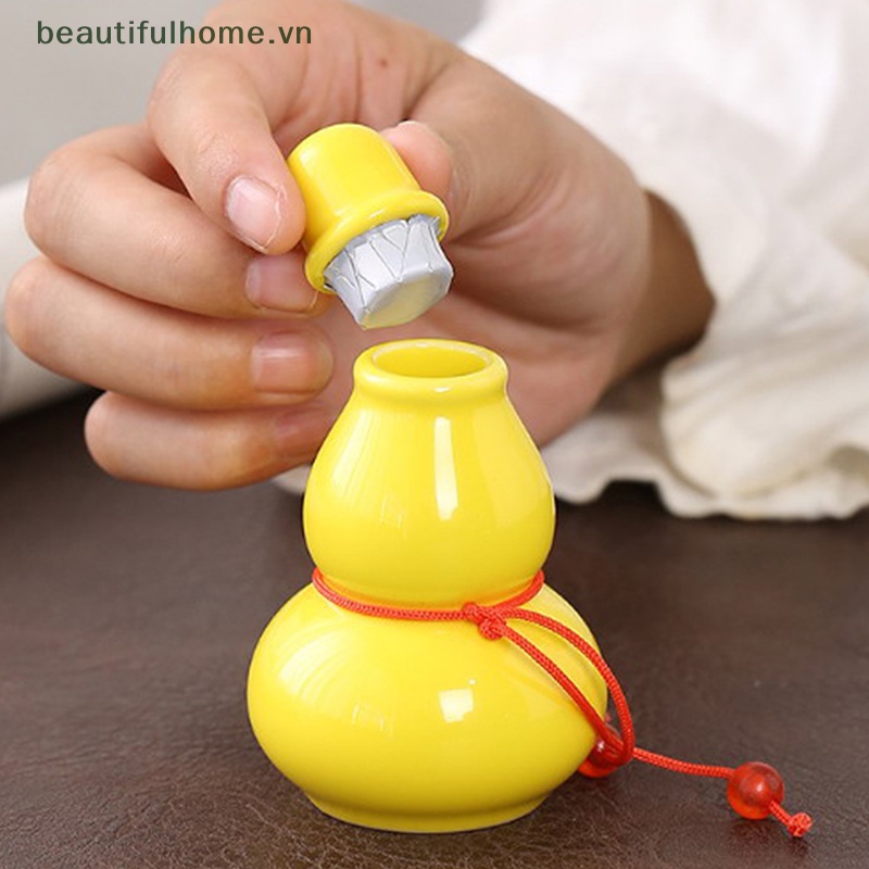 1 Hũ Đựng Thuốc Bằng Sứ Hình Quả Bầu Di Động Tiện Dụng