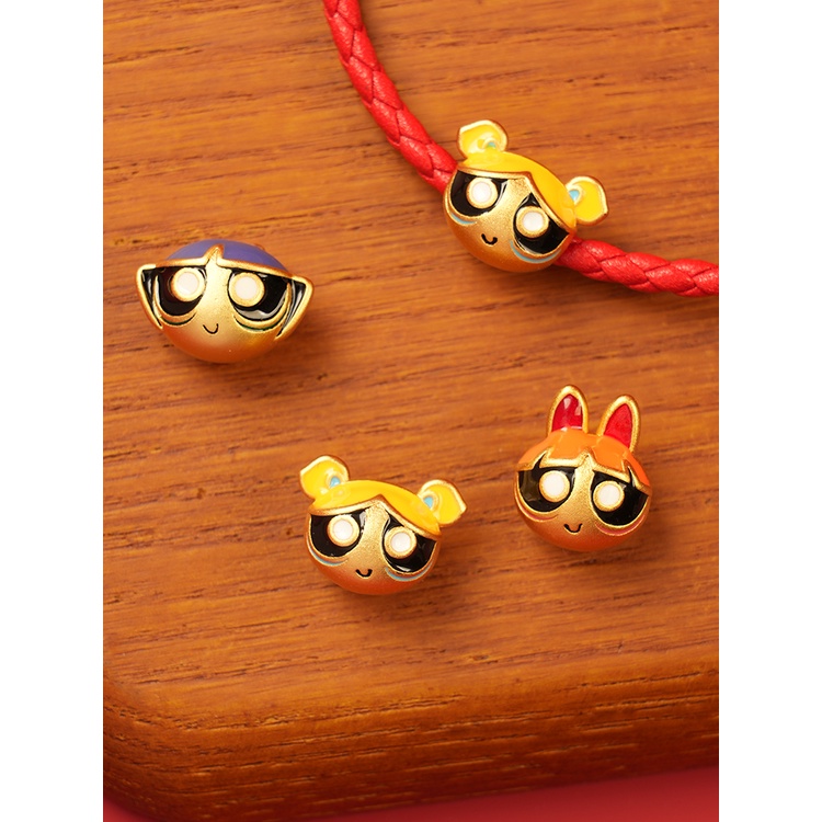 Phụ Kiện Hạt Xỏ Màu Vàng Kim Tự Làm Vòng Tay Thủ Công Bền Bỉ