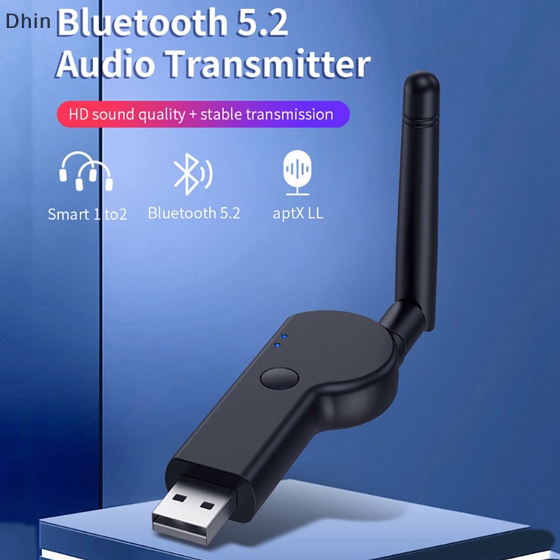 Usb Truyền Tín Hiệu Bluetooth 5.2 Có Ăng Ten Ngoài 3.5mm Cho Máy Tính