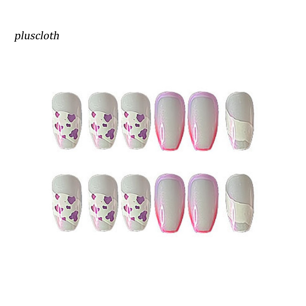 1 Bộ Móng Tay Giả Che Phủ Toàn Diện Tháo Rời Được Chống Phai Màu Cầu Vồng Cho Salon