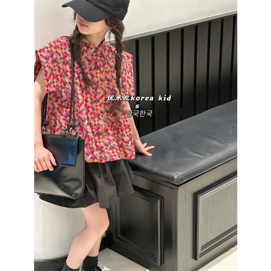 Áo Sơ Mi Tay Ngắn In Hoa Thời Trang Mùa Hè 2023 Mới Cho Bé Gái