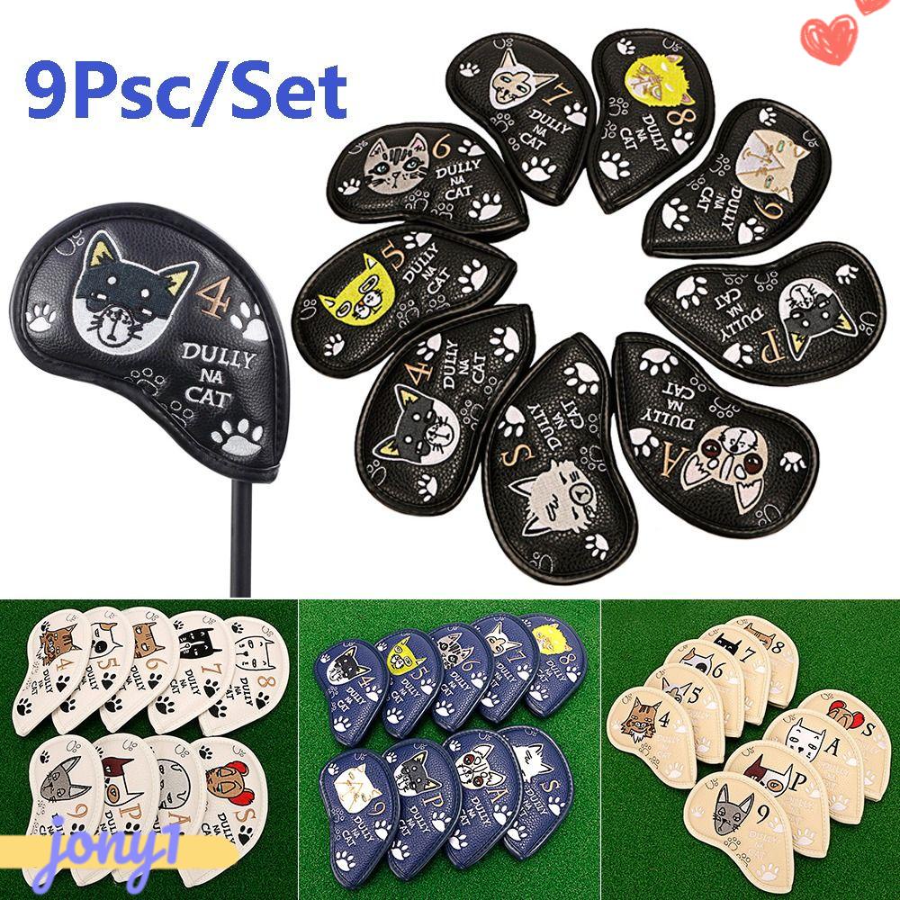 Set 9 Vỏ Bọc Gậy Đánh Golf Bằng Da PU Cao Cấp
