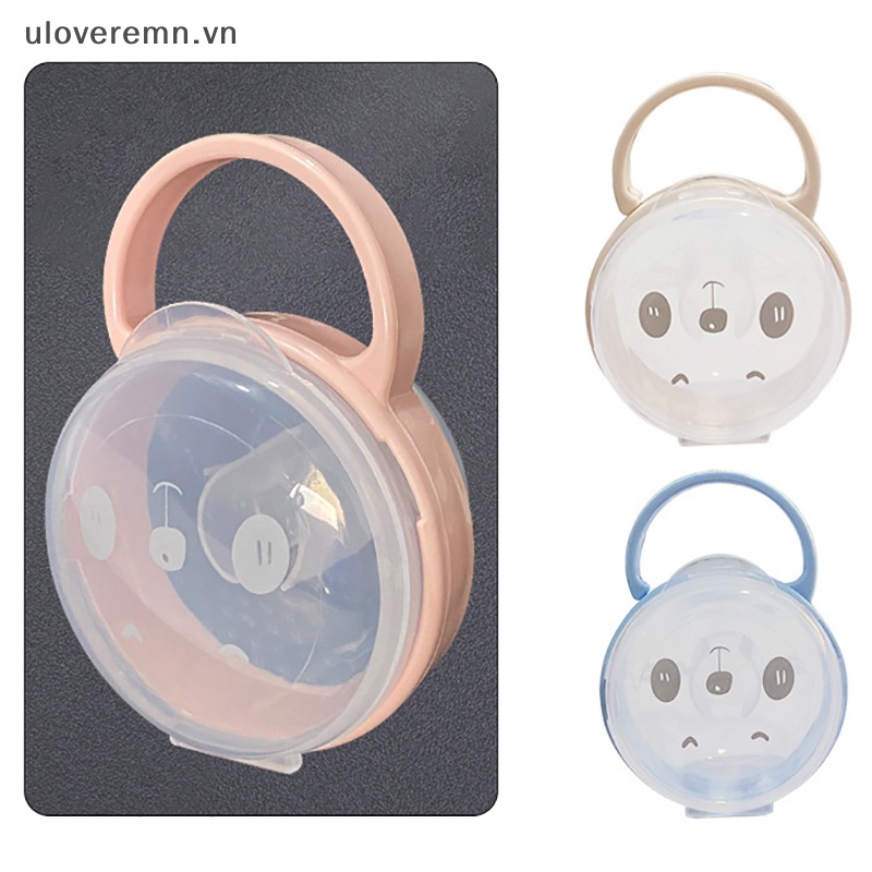 Núm Vú Giả Trong Suốt Chống Bụi Có Tay Cầm Tiện Dụng Cho Bé