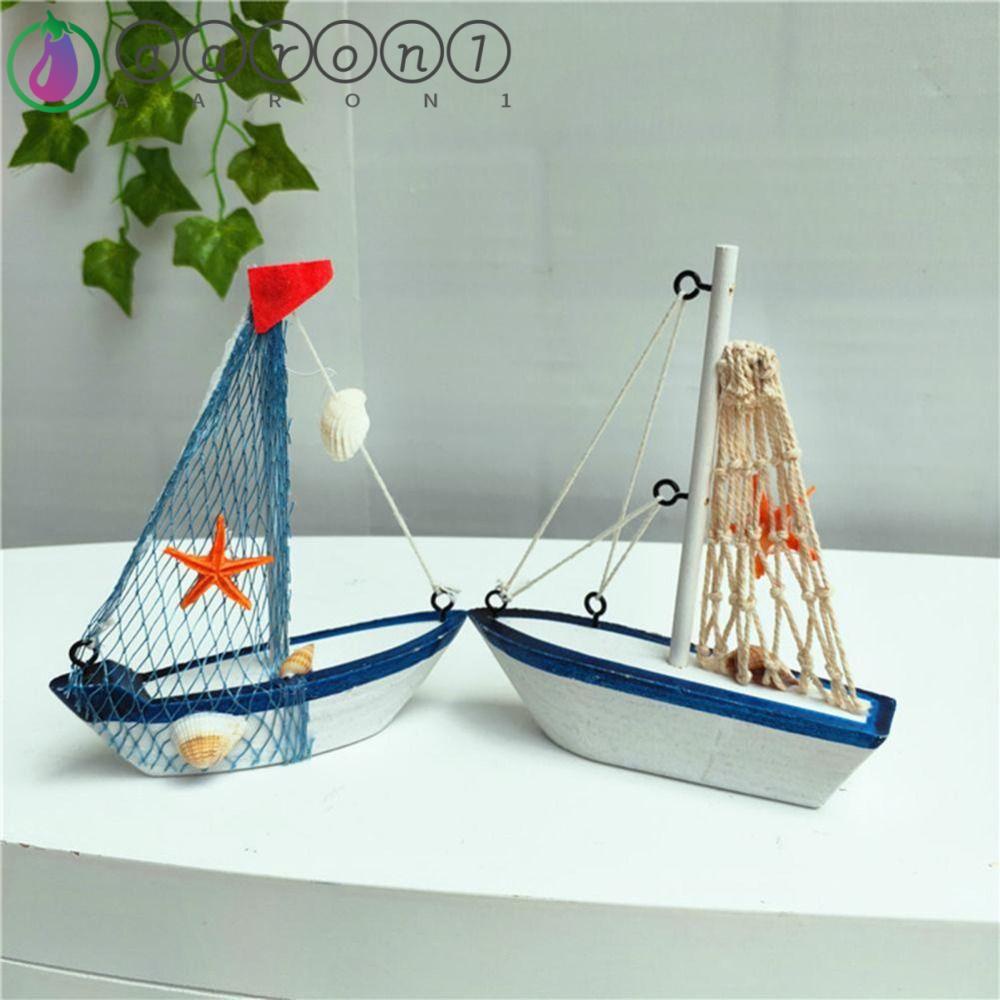 Aaron1 Mô Hình Thuyền Buồm Thủ Công Bằng Gỗ Thời Trang Trang Trí Đa Ứng Dụng