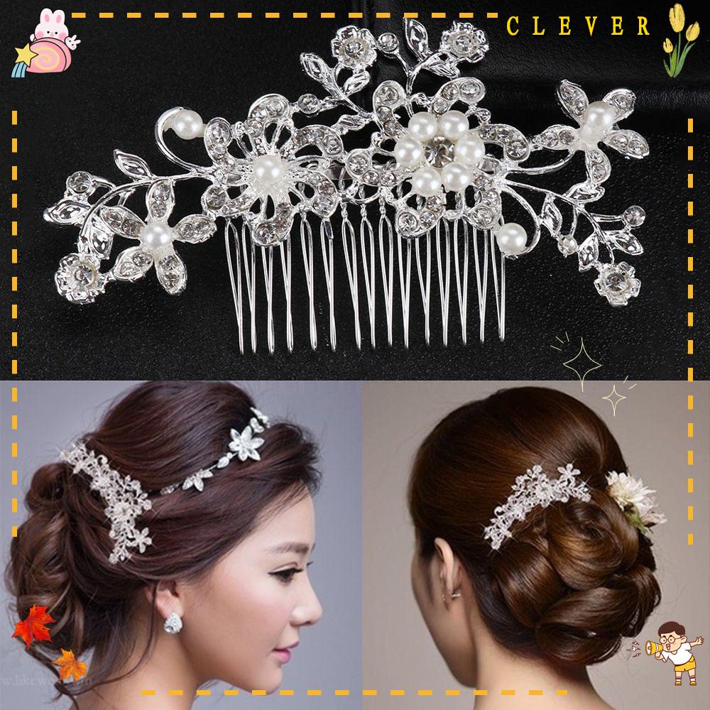 Lược Cài Tóc Hình Hoa Lá Dành Cho Cô Dâu