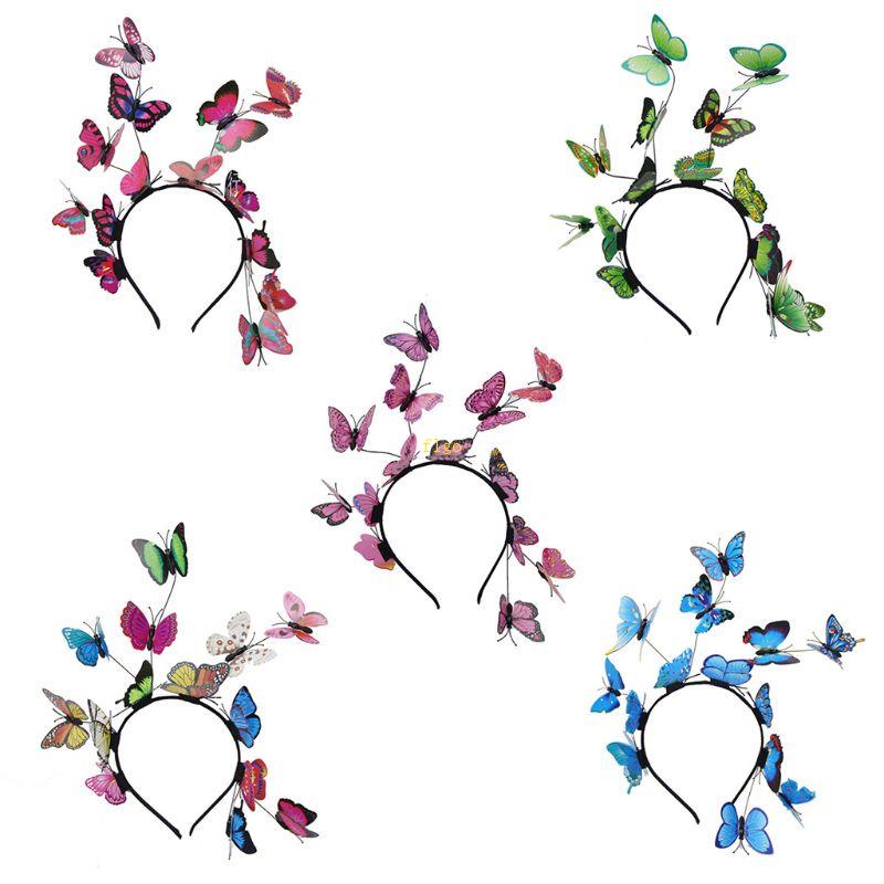 Flgo Băng Đô Hình Cánh Bướm Nhiều Màu Sắc Rực Rỡ Cho Nữ