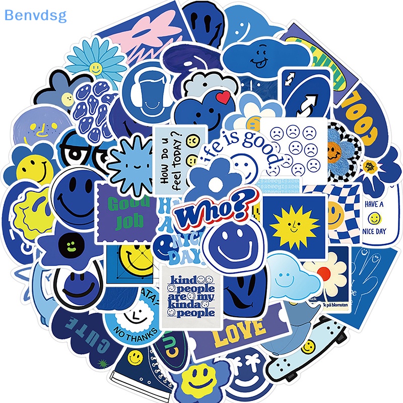 Bộ 59 Miếng Dán Hình Mặt Cười Hoạt Hình Graffiti Trang Trí Vali Laptop DIY