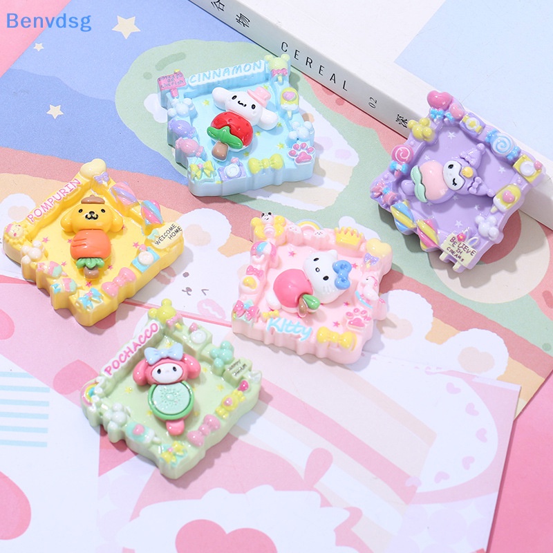 > Phụ Kiện Khung Ảnh Hình Động Vật Hoạt Hình Kuromi Melody Bằng Nhựa Resin Cho Ốp Điện Thoại