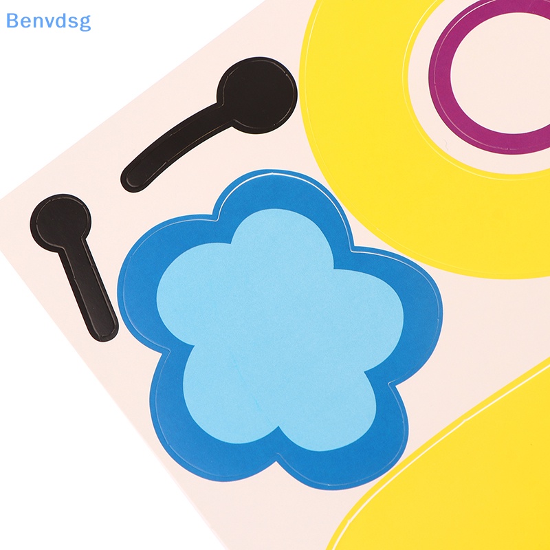 1 Bộ Miếng Dán Hoạt Hình Đầy Màu Sắc Trang Trí Thủ Công Cho Bé