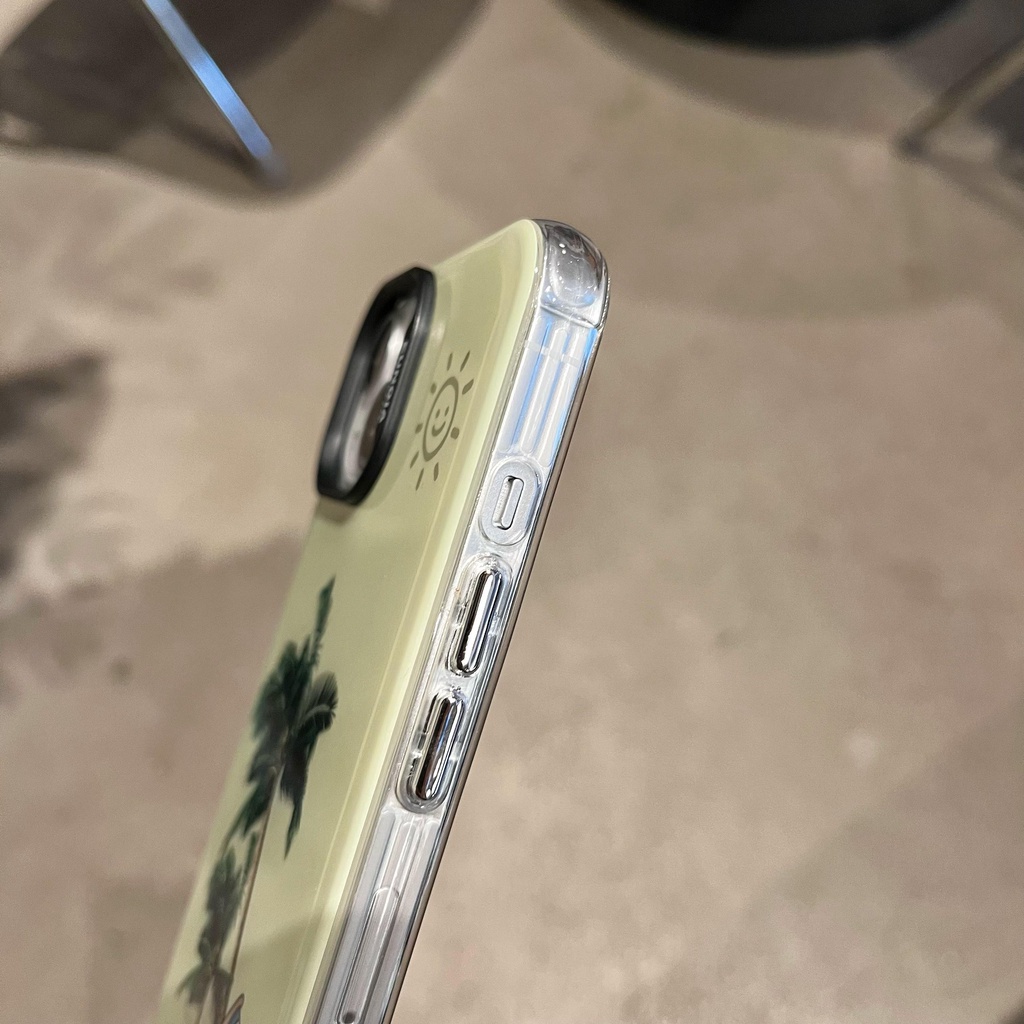 Ốp Điện Thoại Tpu Dẻo Họa Tiết Cây Dừa Độc Đáo Thời Trang Cho iPhone 14 13 12 11 Pro Max