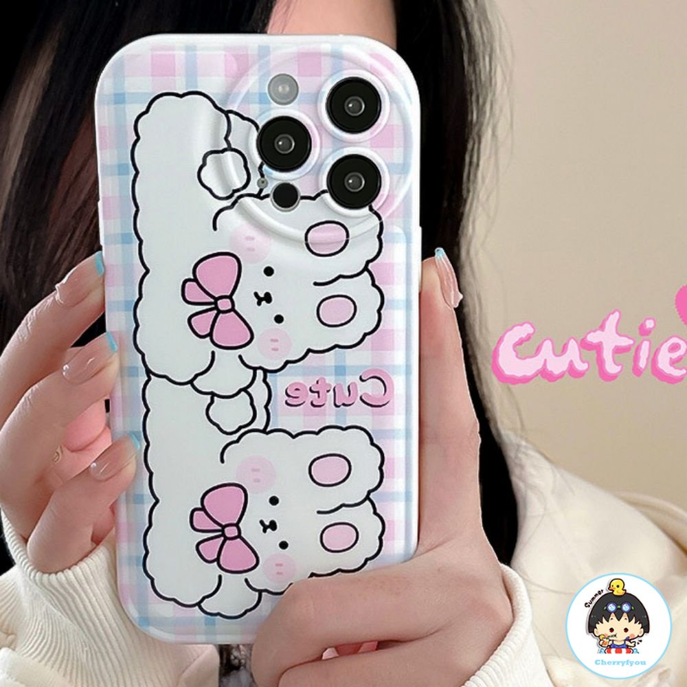 Ốp Điện Thoại TPU Dẻo Họa Tiết Hoạt Hình Chú Thỏ Có Túi Khí Chống Sốc Cho IPhone 11 IPhone 14 13 12 Pro Max