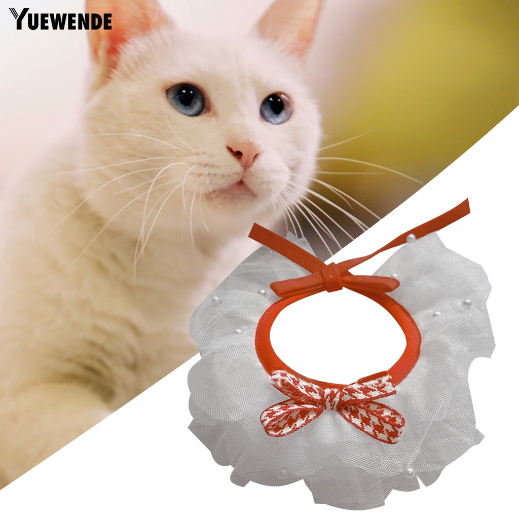 Yếm Đeo Cổ YQ.E Bằng Polyester Siêu Mềm Nhiều Lớp Thắt Nơ Xinh Xắn Cho Thú Cưng