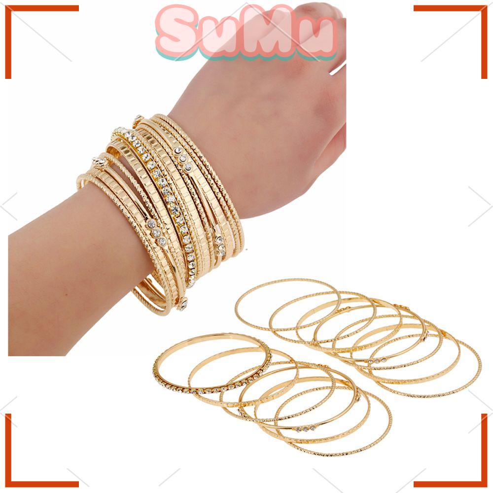 Bộ Vòng Đeo Tay Họa Tiết Hoa Mẫu Mới Phong Cách Bohemian