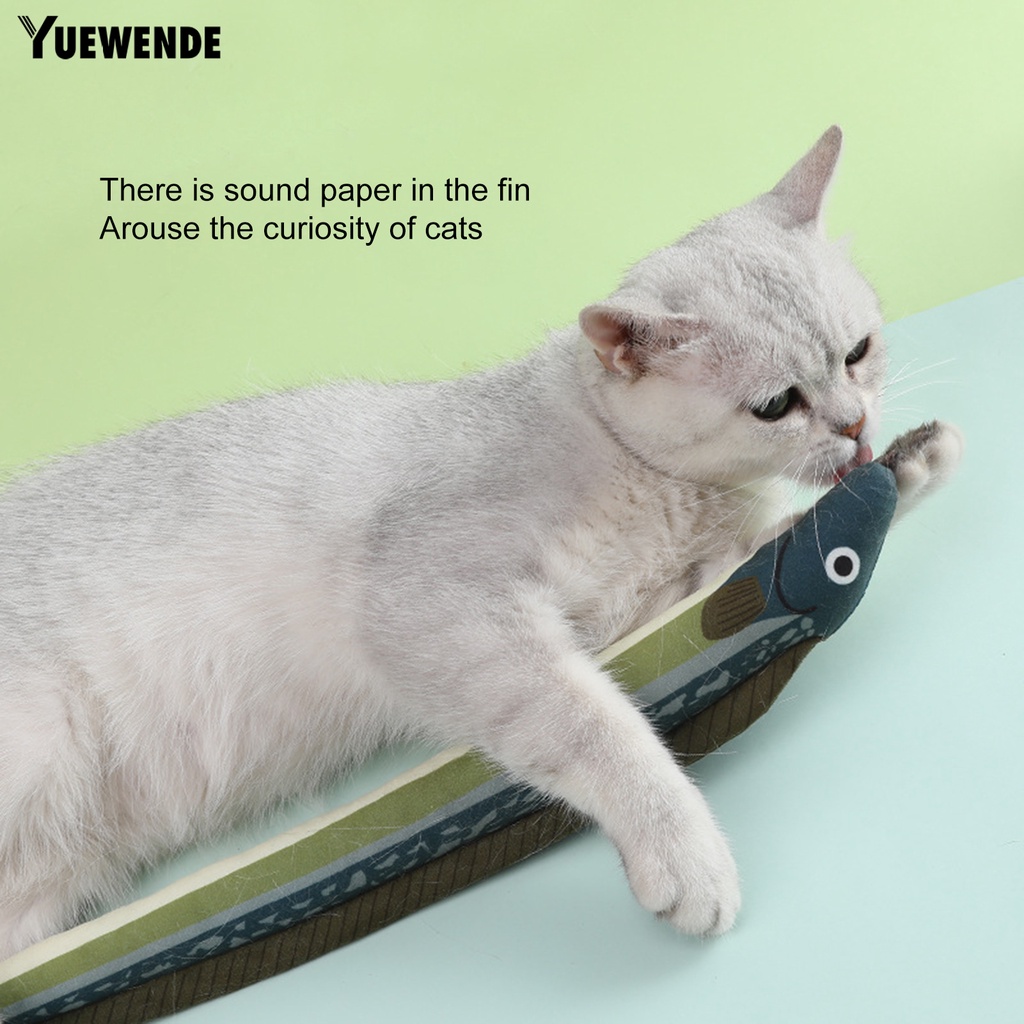 Đồ Chơi Chú Cá Bằng Polyester Màu Sắc Tươi Sáng Có Âm Thanh Vui Nhộn Cho Mèo Cưng