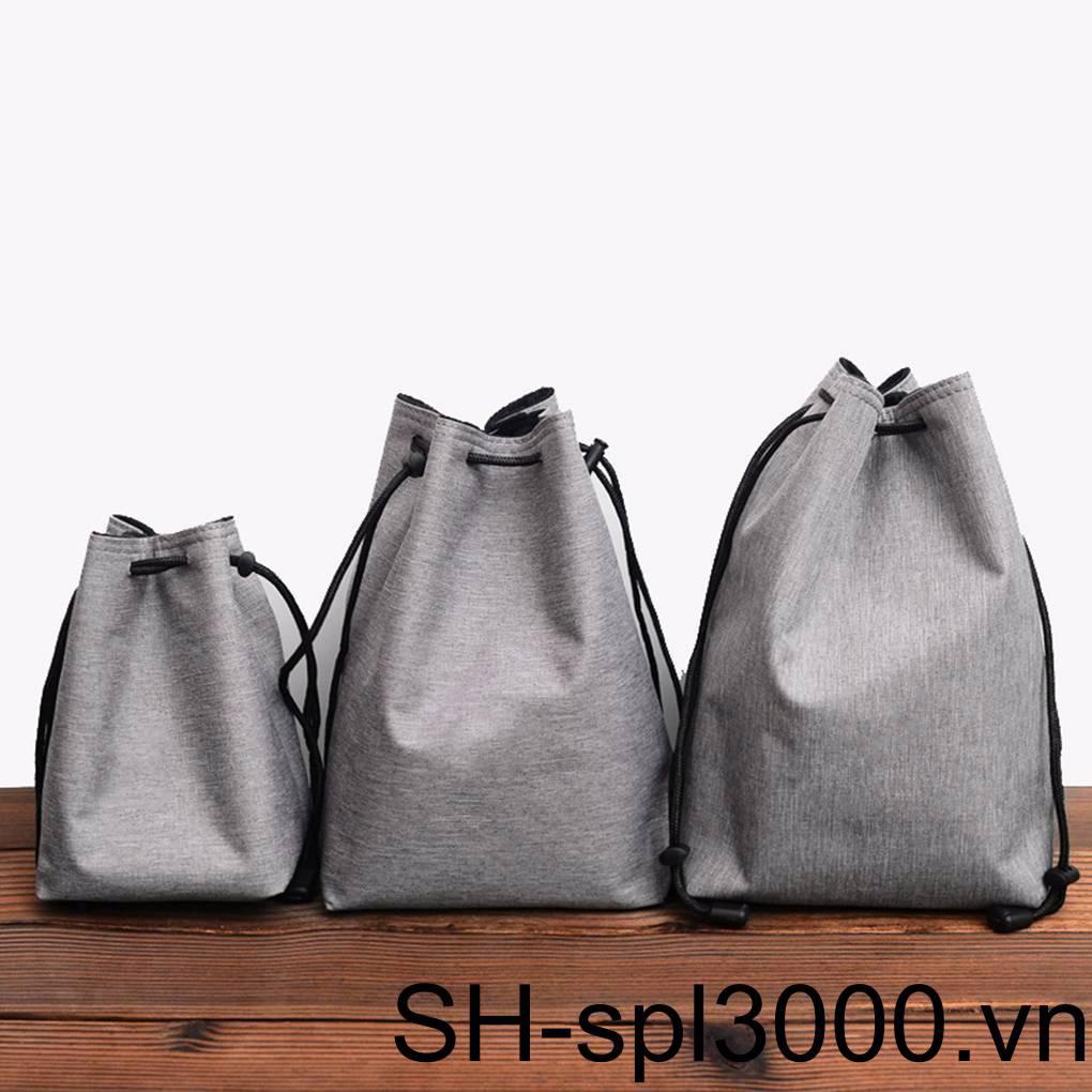 Túi Dây Rút Dày Dặn Bảo Vệ Ống Kính Máy Ảnh DSLR