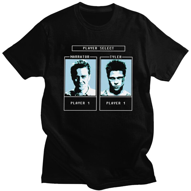 Vintage Fight Club - Áo Thun Nam Cotton với Hình Nhân Vật Tyler Durden