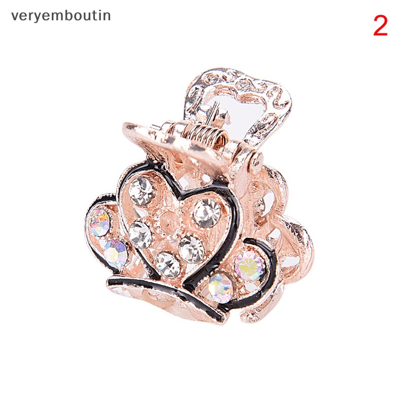 Kẹp Càng Cua Hình Bướm Mini Bằng Nhựa Đính Đá Pha Lê Đáng Yêu