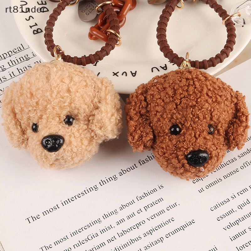 Rt Móc Khóa Cặp Đôi Hình Chú Chó Lông Xù Đáng Yêu DIY Chất Lượng Cao Phù Hợp Với n