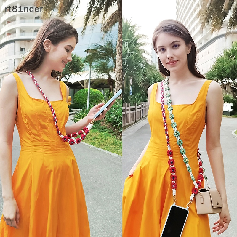 Dây Đeo Chéo Dài Hình Hoa Cúc Nhỏ Chống Thất Lạc Dạng Kẹp Thông Dụng Cho Điện Thoại rt