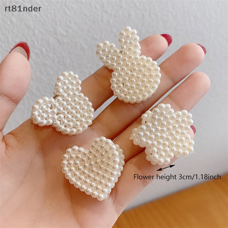 Rt Kẹp Tóc Càng Cua Mini Đính Ngọc Trai Giả Hình Trái Tim Hoạt Hình Thanh Lịch Cho Nữ