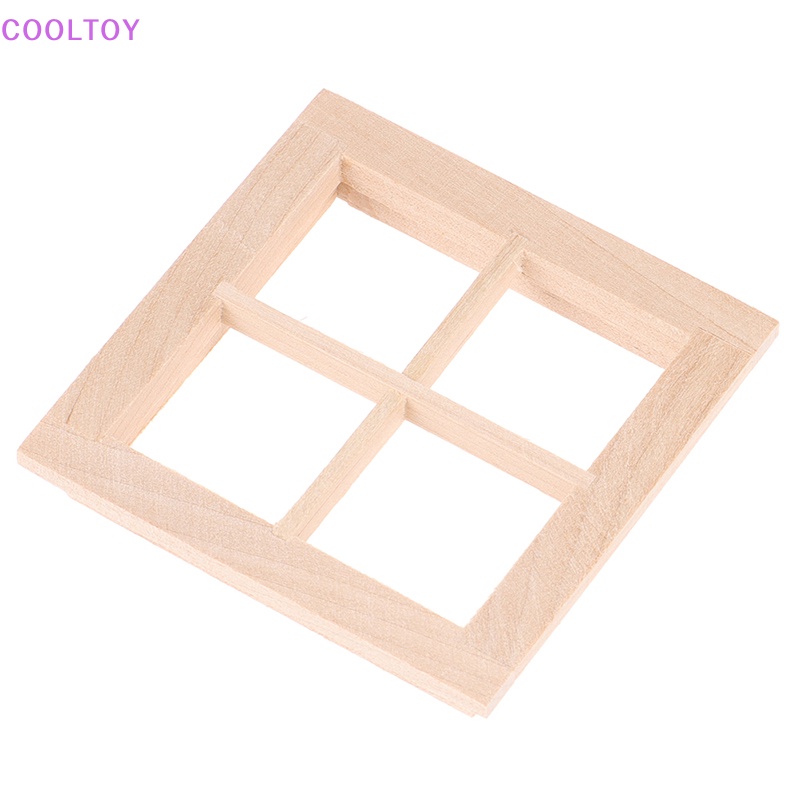 Cooltoy Phụ Kiện Làm Khung Cửa Sổ 4 Cánh Tỉ Lệ 1: 12 Cho Nhà Búp Bê DIY