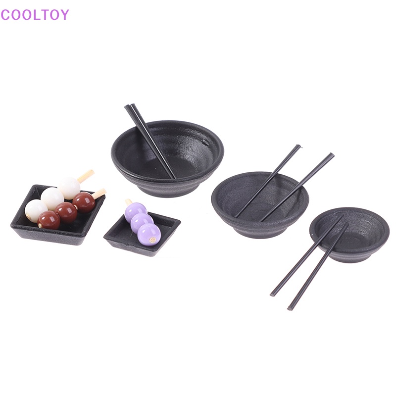 Bộ Chén Ramen Và Cá Mini Tỉ Lệ 1 / 12 Trang Trí Nhà Búp Bê