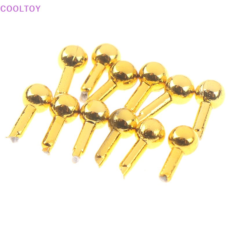 Set 12 Tay Nắm Ngăn Kéo Mini Màu Vàng Kim Tỷ Lệ 1 / 12 Trang Trí Nhà Búp Bê