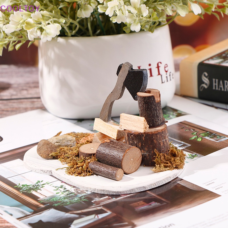 Bộ Rìu Cắt Gỗ Trang Trí Nhà Búp Bê Tỉ Lệ 1: 12