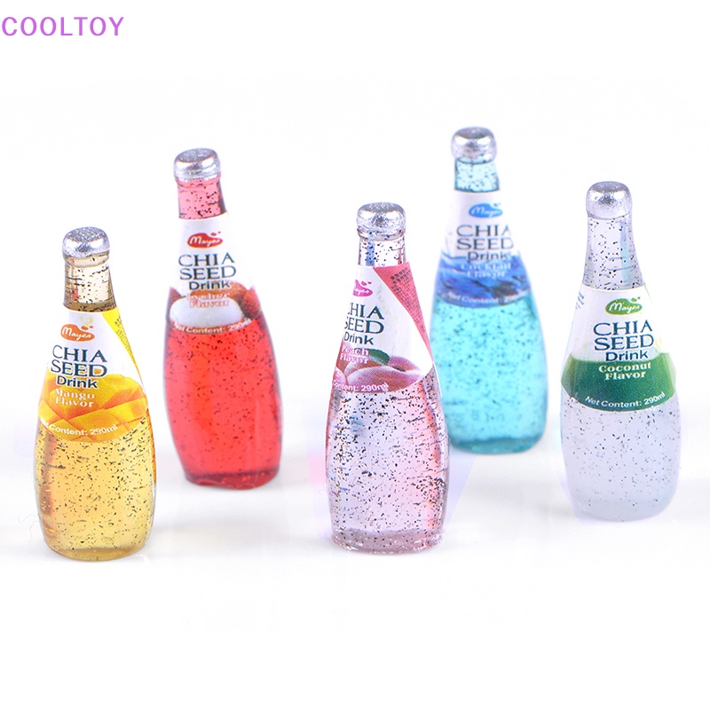 Cooltoy Set 5 Bình Nước mini Tỉ Lệ 1 / 12 Trang Trí Nhà Búp Bê