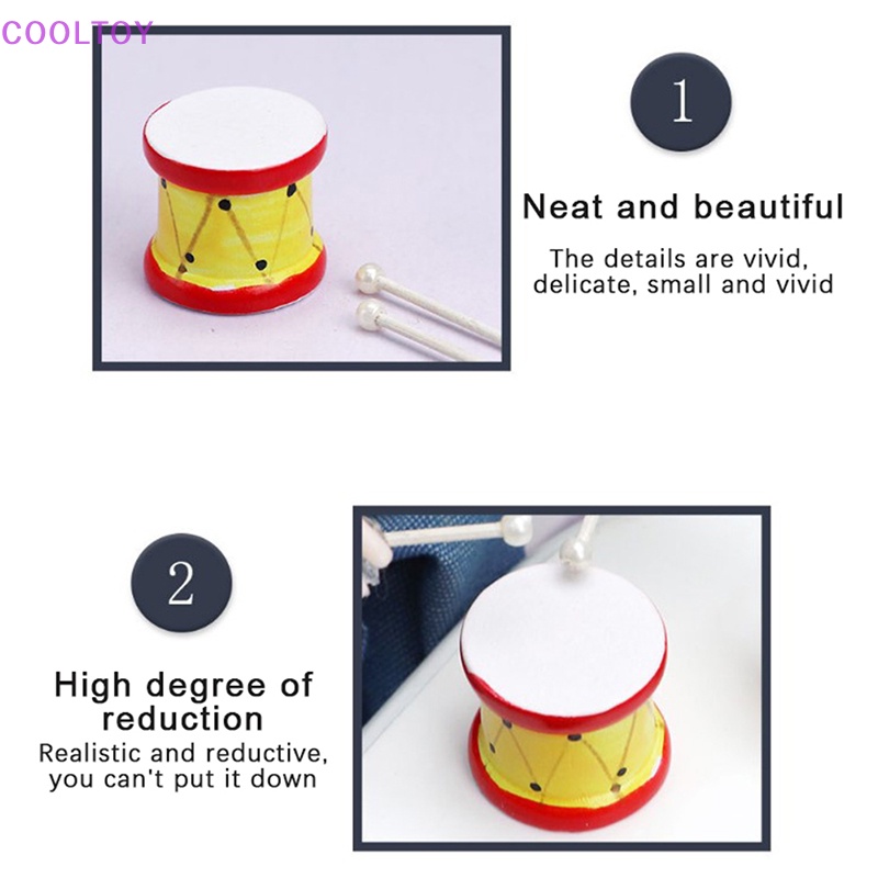 Cooltoy 1 Bộ Mô Hình Trống mini Trang Trí Nhà Búp Bê