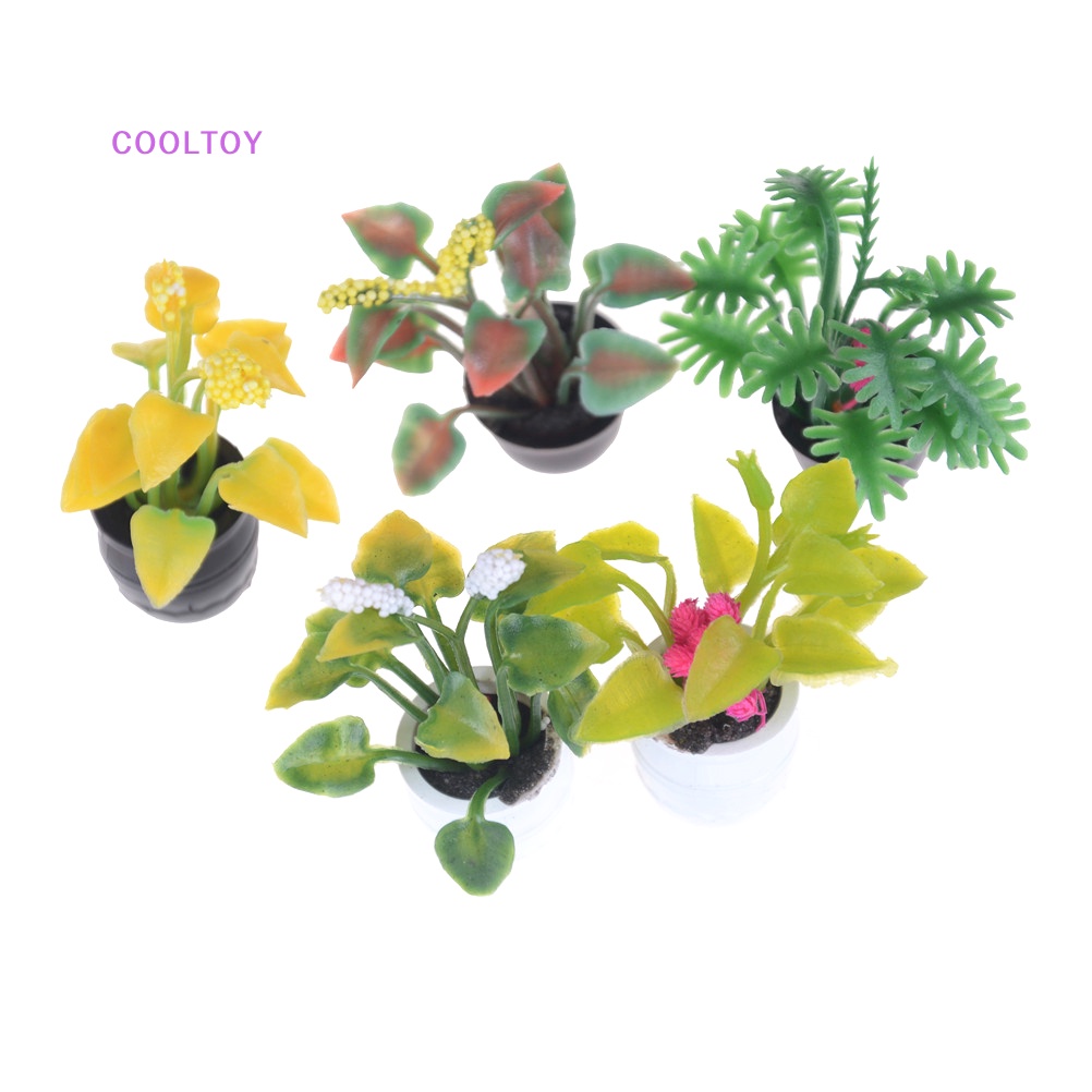 Mô Hình Chậu Hoa Bằng Đất Sét Tỉ Lệ 1: 12 Trang Trí Nhà Búp Bê