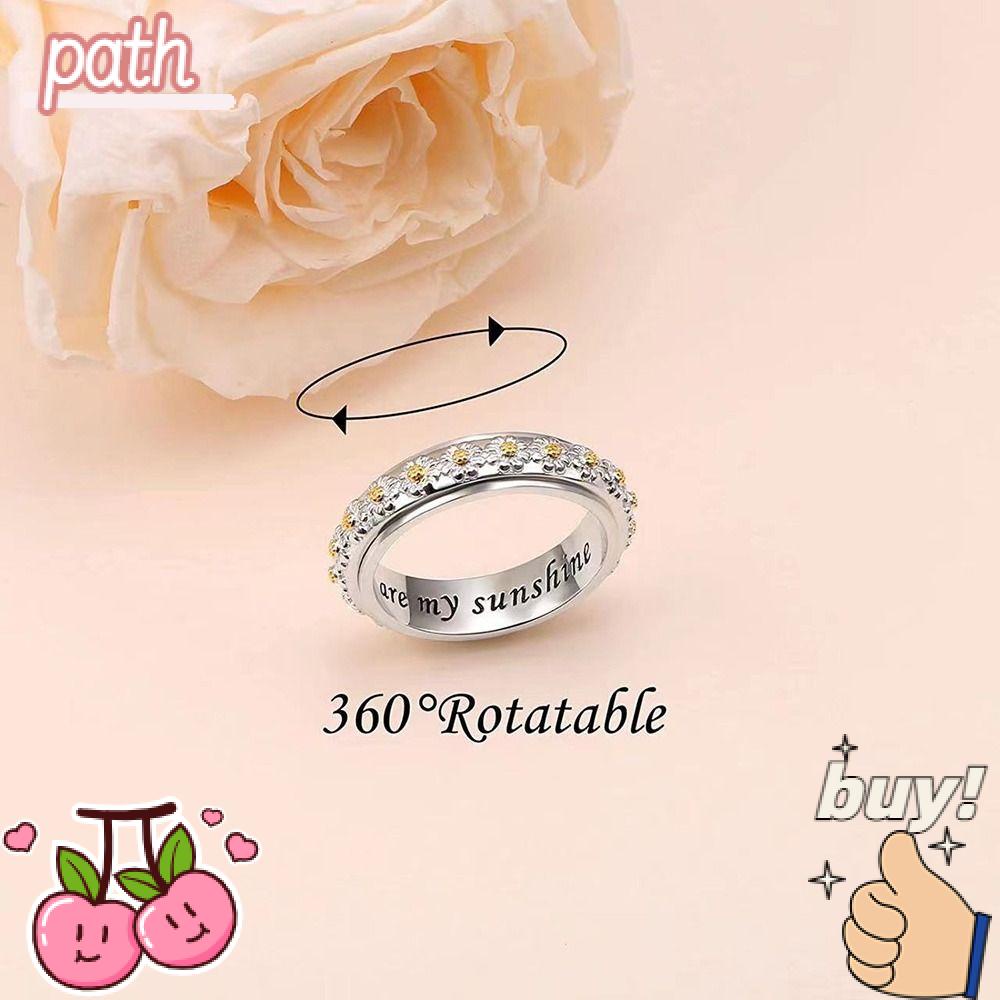 Nhẫn Hình Hoa Cúc Xoay Được Thời Trang Cho Nữ