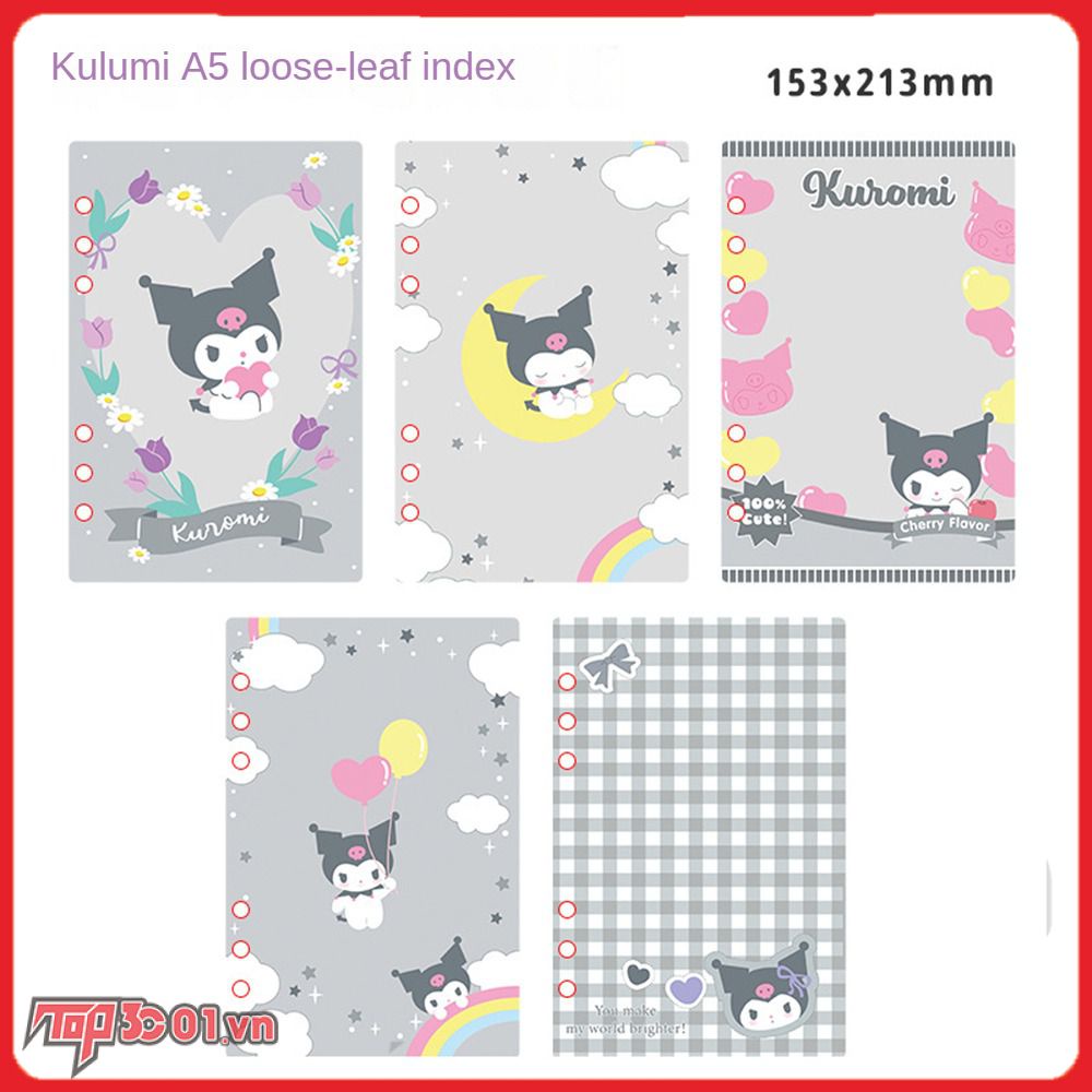 Sanrio A5 A6 Separator A6 Loose-leaf Index Creative Honeycomb Cactus Separator Page Phân Loại Bìa Cứng Bảng Chỉ Mục Bronzing -top3C01