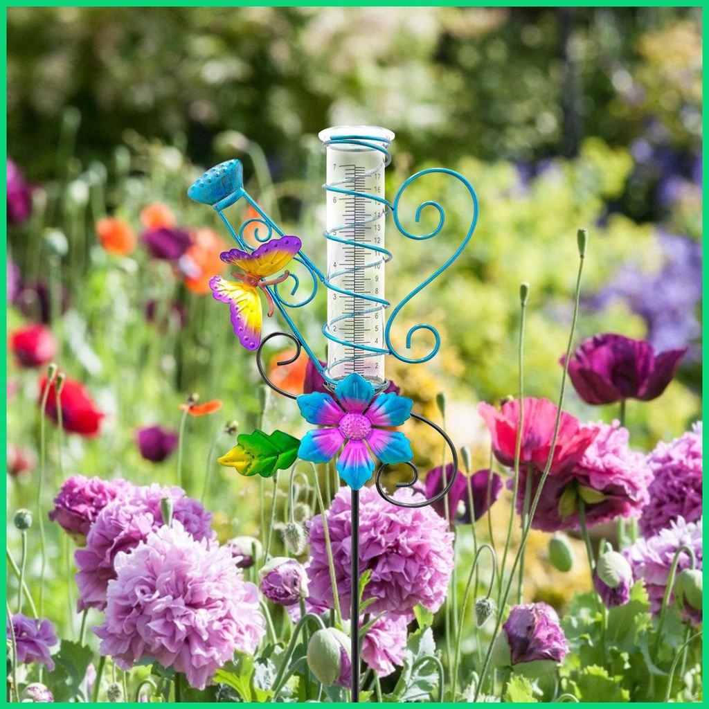 Đồng Hồ Đo Lượng Mưa Ngoài Trời Hình Dạng Đẹp Với Cọc Chống Rỉ Sét Chống Thấm Nước Mưa Rơi Vỡ Để Trang Trí Jwvn