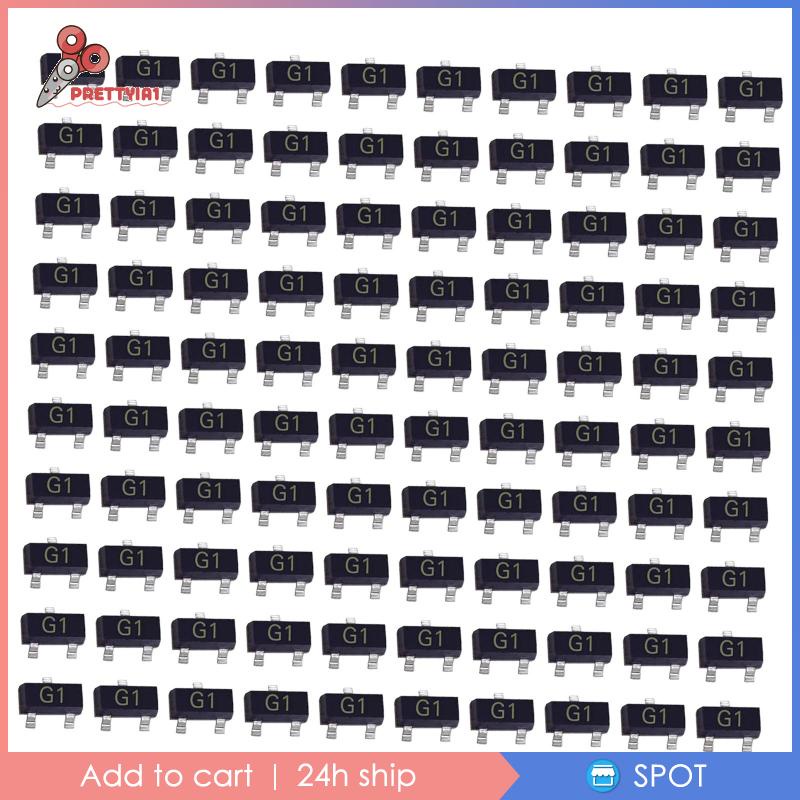 Set 100 Linh Kiện Bán Dẫn SMD MMBT5551LT1G Chuyên Dụng Cho Bảng Mạch Âm Thanh / Video