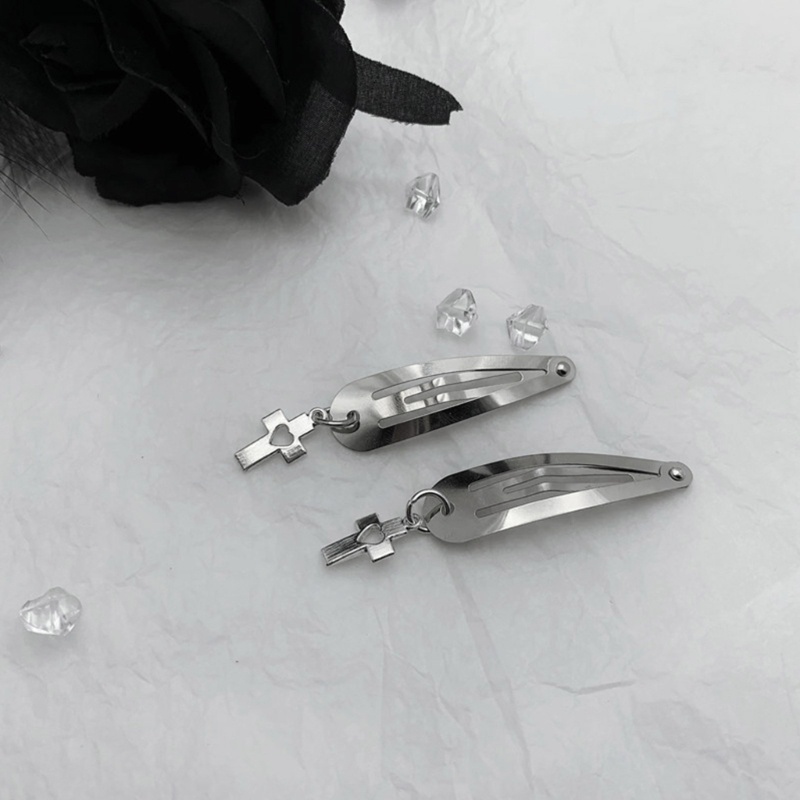 Kẹp Tóc Tua Rua Màu Bạc Đậm Y2K Ngọt Ngào Cho Bé Gái