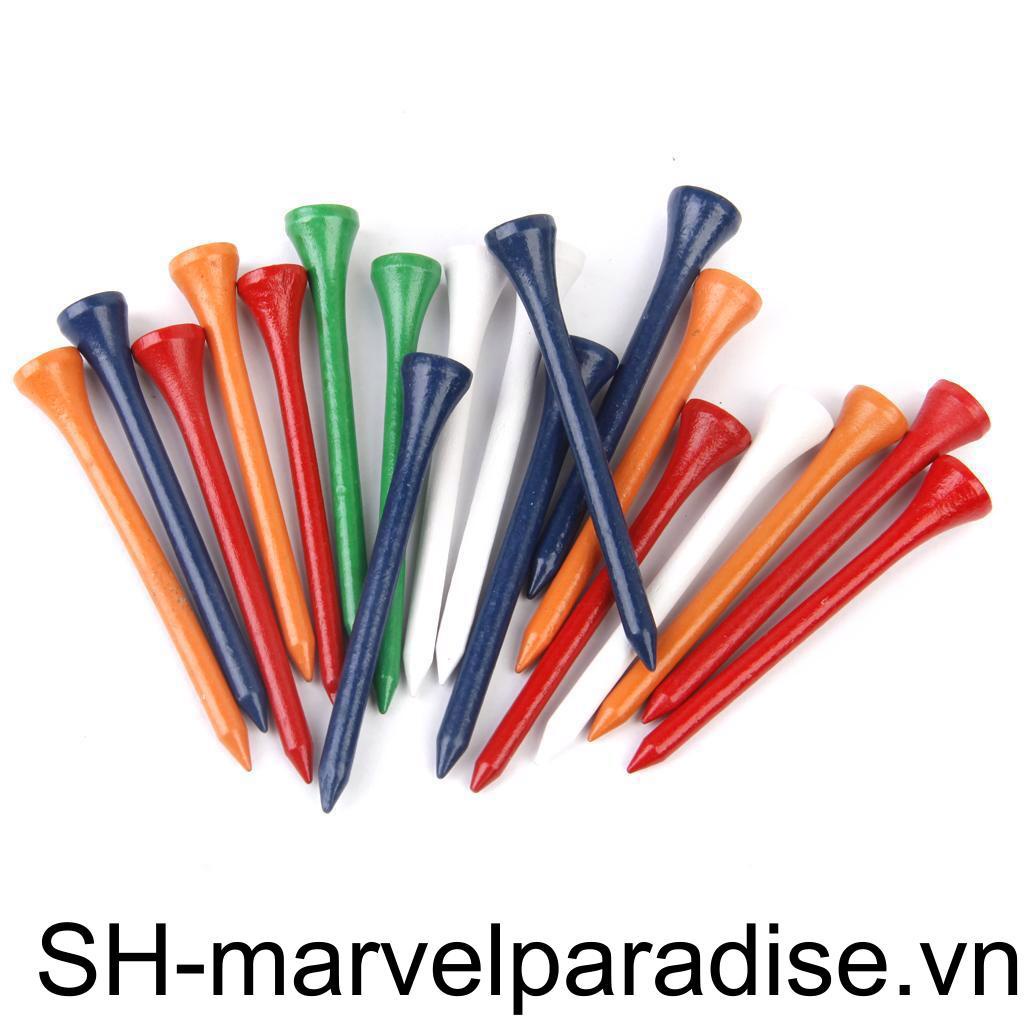 Set 200 Cái 200 Phụ Kiện Đánh Golf Bằng Gỗ Dài 83MM Nhiều Màu Sắc