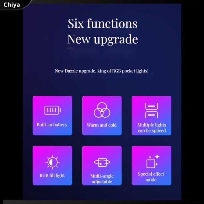Đèn Rgb Mini Cầm Tay Có Kẹp Gắn Điện Thoại Di Động Hỗ Trợ Chụp Ảnh Selfie