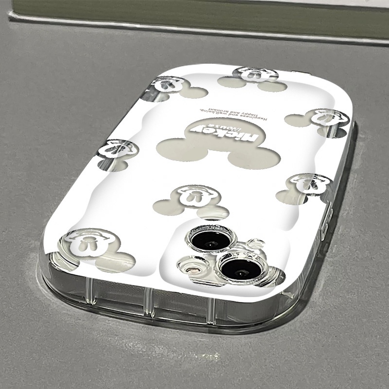 Ốp Điện Thoại Silicone Mềm Trong Suốt Chống Sốc In Hình Chuột Dễ Thương Cho IPhone 14 13 12 11 Pro Max XS X XR