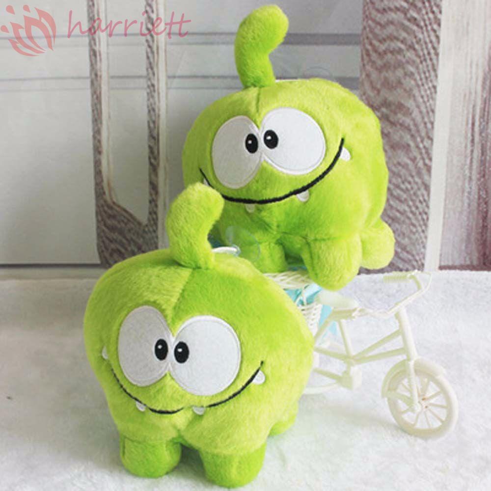 HARRIETT 1pc Cut The Rope Soft Animal Plush Toys Om Nom Frog Kids Toys Hot Game Cartoon Stuffed Children Collection Gift 20cm Green Frog