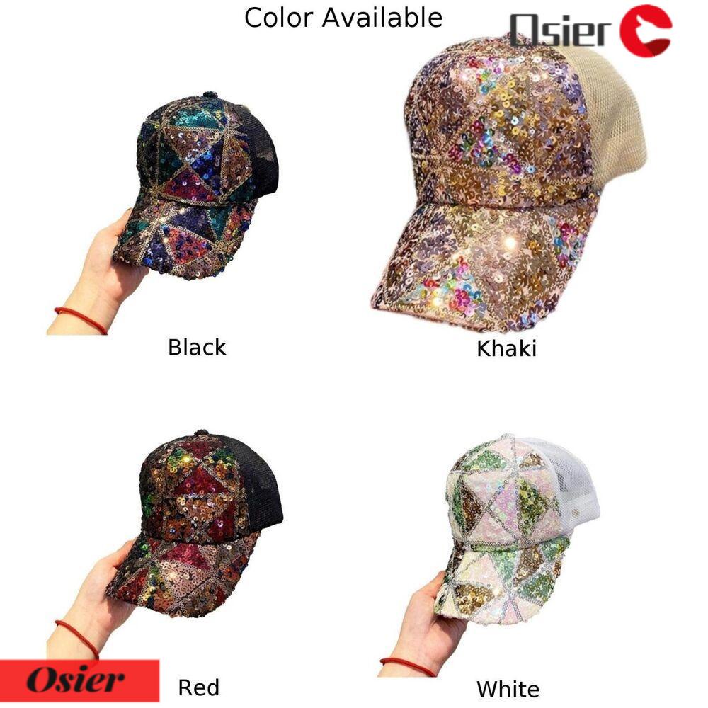 OSIER1 Mũ Lưỡi Trai Chống Nắng Một Kích Cỡ Lấp Lánh