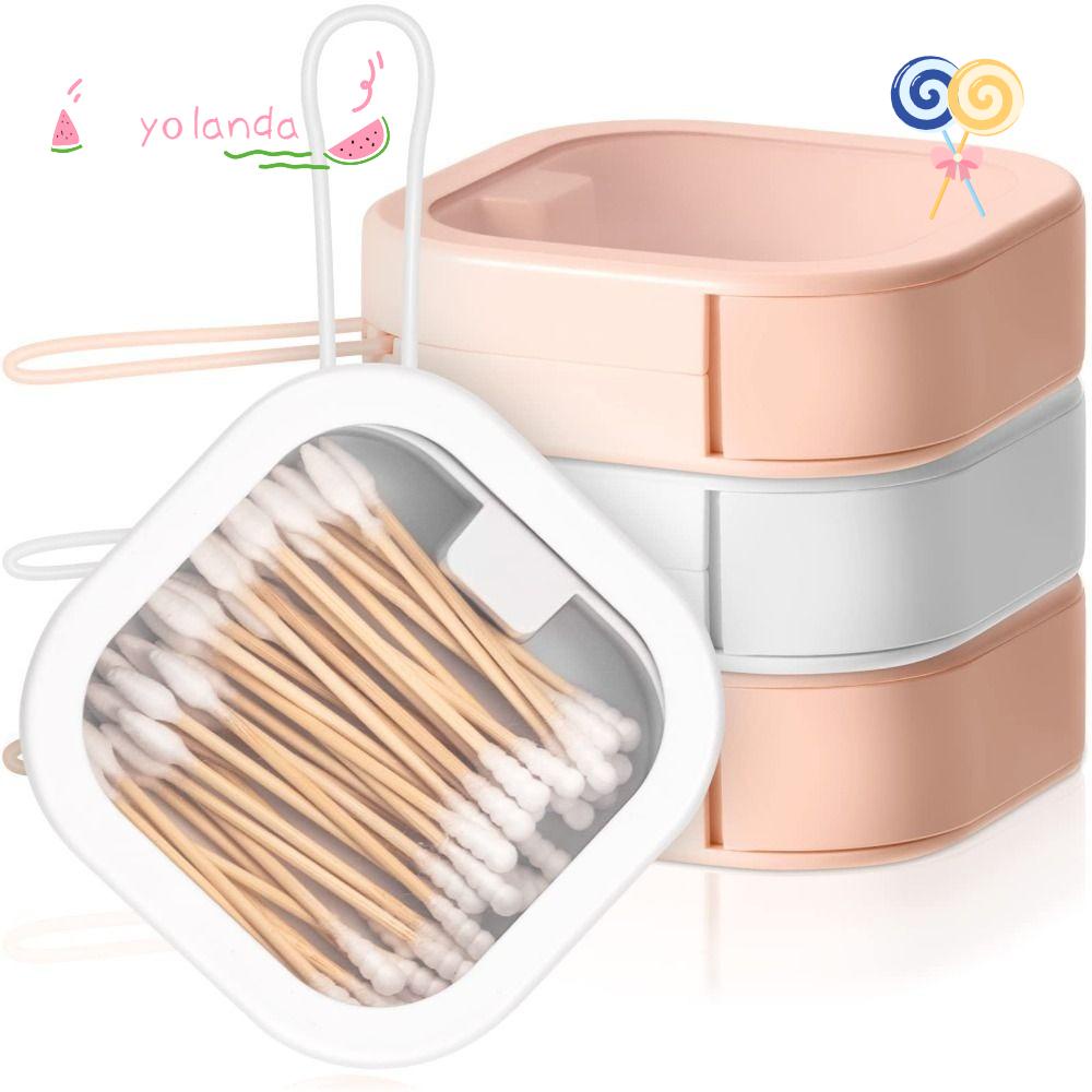 Bộ 6 Hộp Đựng Tăm Bông / Kẹp Tóc Có Nắp Đậy Tiện Dụng