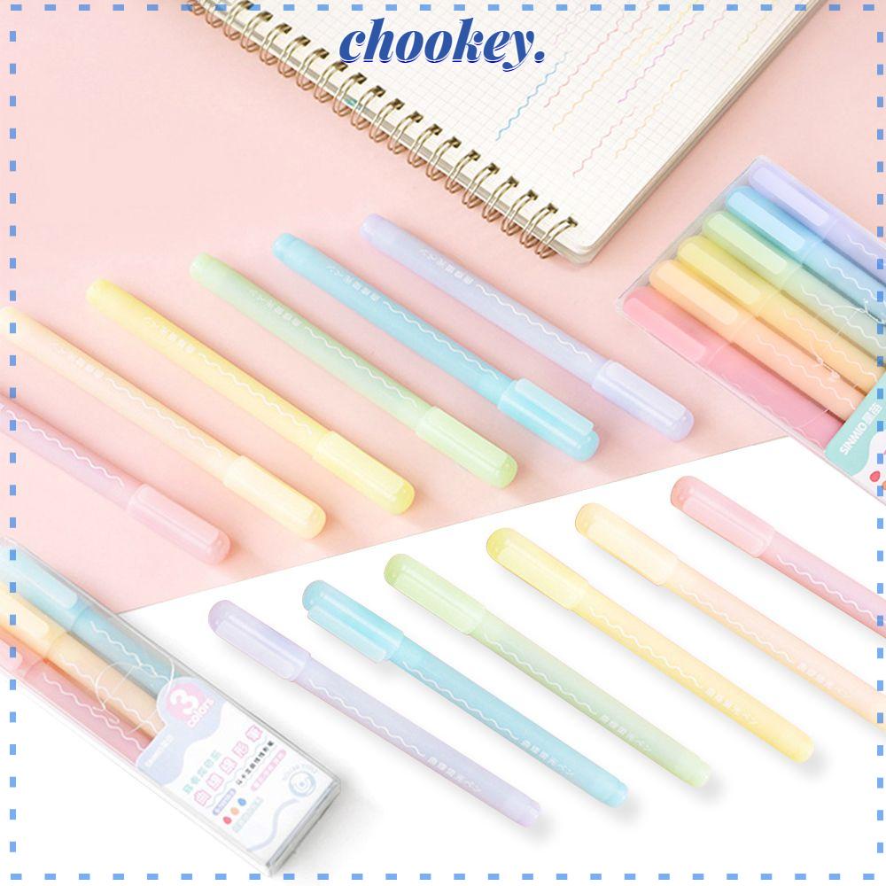 CHOOKEY Set 3 / 6 Bút Vẽ Tay Nhanh Khô Thiết Kế Dạng Con Lăn Tiện Lợi