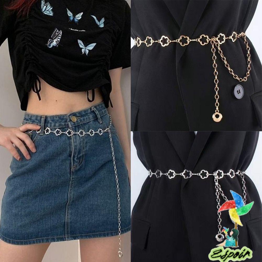 Thắt Lưng Dây Xích Kim Loại Thời Trang Cho Nữ