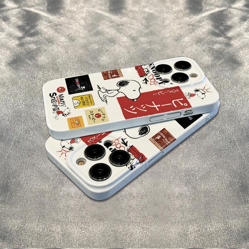 Ốp Điện Thoại Chống Sốc In Hình Chú Chó Snoopy Nền Trắng Cho Iphone 13 78 1211Inmax14Pro W5GJ