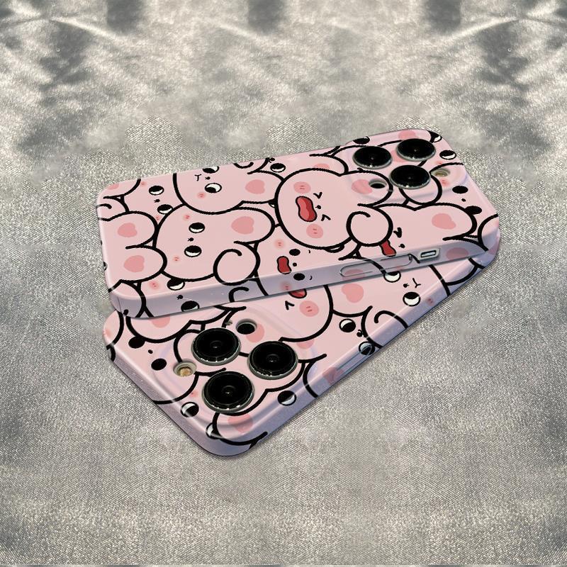 Ốp Điện Thoại Mềm Chống Sốc In Hình Thỏ Hồng Cho Iphone 12 6In 14Pro 13 11 78