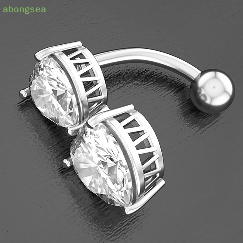 Khuyên Rốn Đính Đá Zircon Hình Trái Tim Thời Trang Cho Nữ