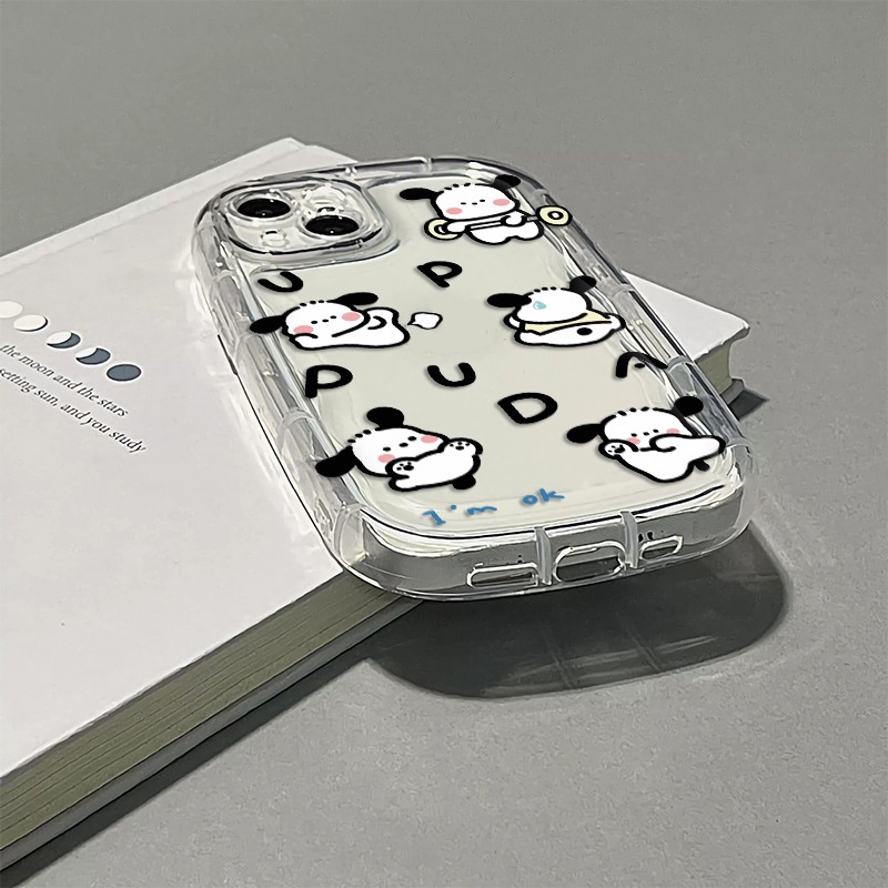 Ốp Điện Thoại Silicone Mềm Trong Suốt Chống Sốc In Hình Chú Cún Cho IPhone 14 13 12 11 Pro Max XS X XR 8 + 7 Plus