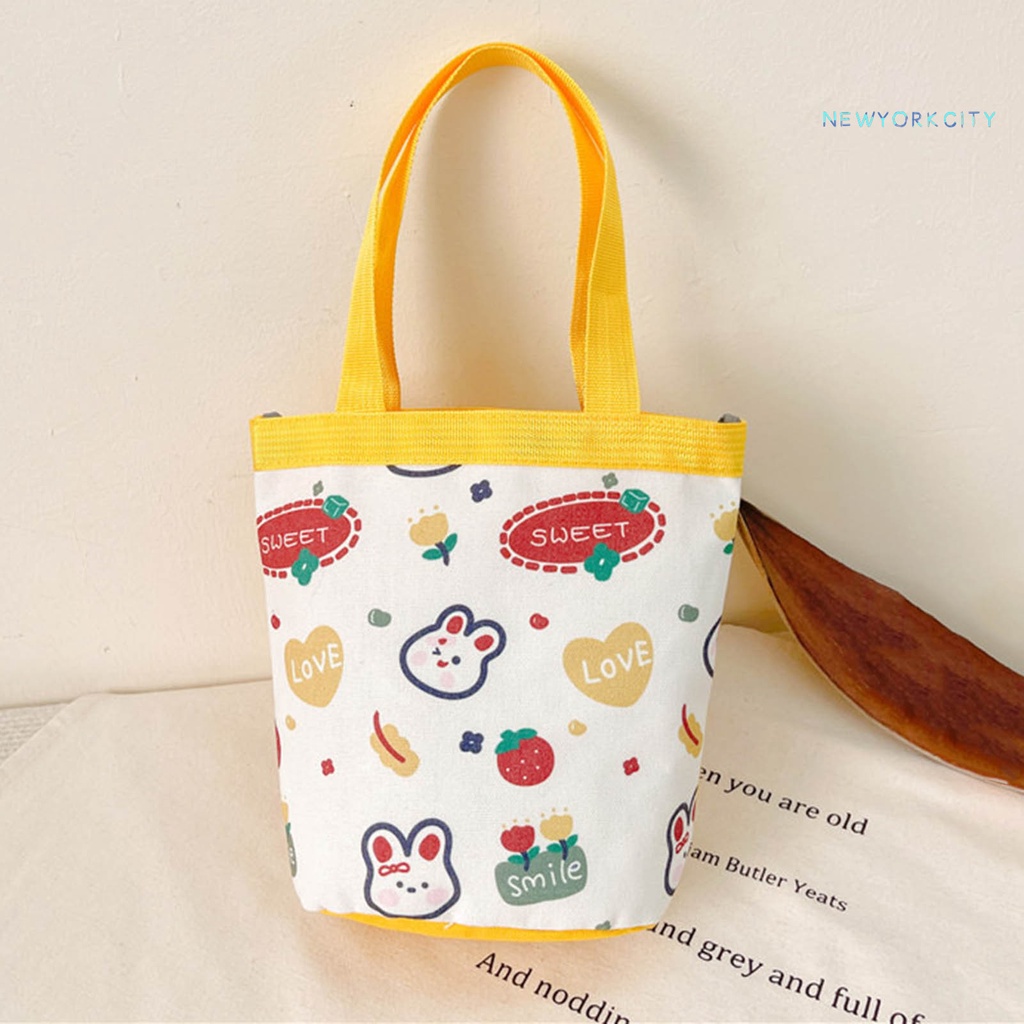 Túi Tote Bằng Vải Canvas Chống Nước Chống Mòn In Họa Tiết Hoạt Hình Sức Chứa Lớn