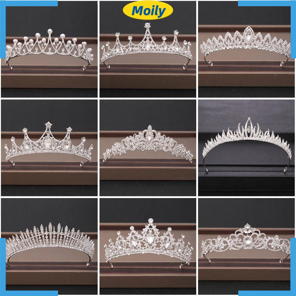 Kẹp Tóc Đính Đá Sang Trọng Cho Cô Dâu|Lược Chải Tóc Hình Vương Miện Độc Đáo